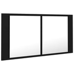 LED Bathroom Mirror Cabinet Black 90x12x45 cm Acrylic 804973