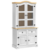 Sideboard Corona White 100 x 48.5 x 179 cm Solid Pine Wood 42021199