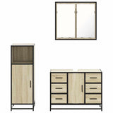 3 Piece Bathroom Furniture Set Sonoma Oak Engineered Wood 3300961