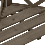 Corner Trellis Grey 50x50x145 cm Solid Fir Wood 316408