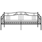 Sofa Bed Frame Black Powder-coated metal 90x200 cm 324761