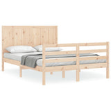 Bed Frame without Mattress Double Solid Wood 3194481