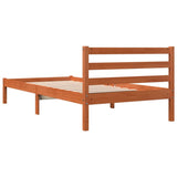 Bed Frame without Mattress Wax Brown 100x200 cm Solid Wood Pine 844143