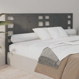 ZNTS Headboard Grey 156x4x100 cm Solid Wood Pine 818777