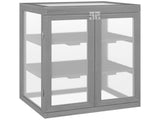 3-tier Wood Greenhouse Garden Polycarbonate Cold Frame Balcony Grow House w/ Storage Shelf for T3398P377662