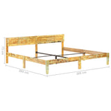 Bed Frame without Mattress Solid Reclaimed Wood 200x200cm 288439
