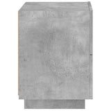 Bedside Cabinet with LED Lights Concrete Grey Engineered Wood 836741