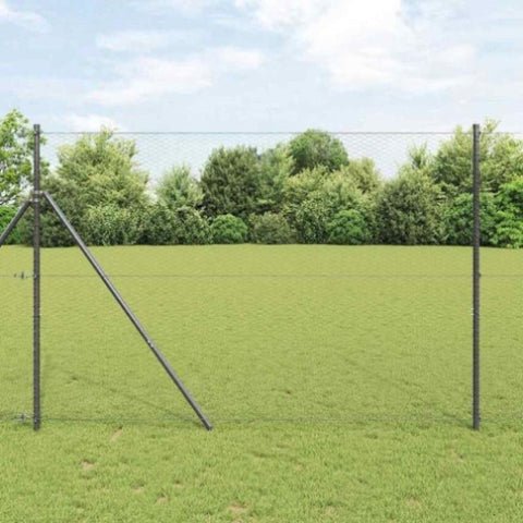 Hexagon Fence Grey 1.5 x 50 m Steel 42005582
