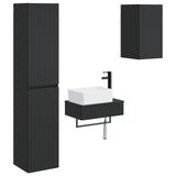 Bathroom Furniture Set 3 pcs Black 33 x 34.5 x 160 cm 3406054
