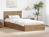 Bed Frame with Drawer Artisan Oak 90 x 200 cm Engineered Wood 3410948