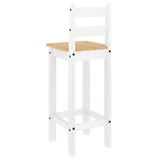 Bar Chairs 2 pcs White Solid Wood Pine 4005695