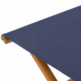 Deck Chair 2 pcs Solid Eucalyptus Wood Blue 42024893