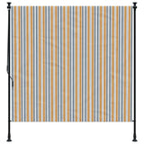 Outdoor Roller Blind Yellow and White 200x270 cm Fabric&Steel 368775