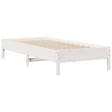 Bookcase Bed White Solid pinewood Single Bookcase Bed 3322931