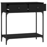 Console Table Black 75x34.5x75 cm Engineered Wood 833398