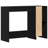Desk with Shelf Black Oak 102.5 x 35 x 75 cm Engineered Wood 862664