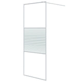 Walk-in Shower Wall White 80x195 cm Clear ESG Glass 152150