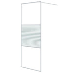 Walk-in Shower Wall White 80x195 cm Clear ESG Glass 152150