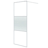 Walk-in Shower Wall White 80x195 cm Clear ESG Glass 152150