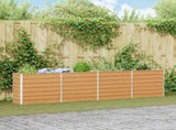 Garden Raised Bed Light Brown 320 x 40 x 77 cm Galvanised Steel 42017332