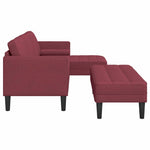 Sofa Set 2 pcs Wine red 173 x 131 x 67 cm Fabric 3329255