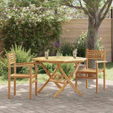 Chair 2 pcs Brown 56 x 55 x 90.5 cm Solid Teak Wood 42002314