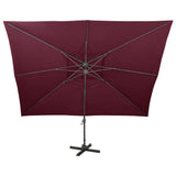Cantilever Garden Parasol with Double Top Bordeaux Red 400x300 cm 312381