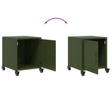 ZNTS Bedside Cabinets 2 pcs Olive Green 36x39x43.5 cm Steel 846623