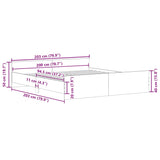 Bed Frame without Mattress Concrete Grey 200x200 cm 3203736
