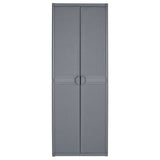 Garden Storage Cabinet Grey 65x45x172 cm PP Rattan 364064