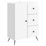 Sideboard High Gloss White 66 x 34.5 x 90 cm Engineered Wood 895549