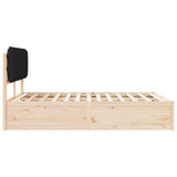 Bed Frame with Upholstered Headboard Black 140 x 200 cm 3398126