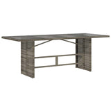 7 Piece Garden Dining Set with Cushions Grey Poly Rattan 3212269