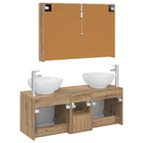 Bathroom Cabinet Set 4 pcs Artisan Oak Engineered Wood 3406510