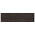 Table Top Dark Brown 220x60x cm Treated Solid Wood Oak 3156468