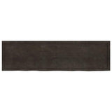 Table Top Dark Brown 220x60x cm Treated Solid Wood Oak 3156468