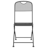 Folding Garden Chairs 4 pcs Expanded Metal Mesh Anthracite 317339