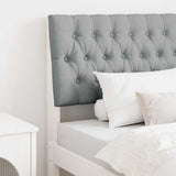 Upholstered Headboard Light Grey 90 cm Solid Pine Wood 879363