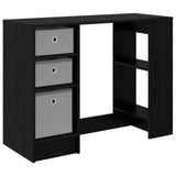 Desk with Drawer Black Oak 100 x 40 x 75 cm Engineered Wood 8000453