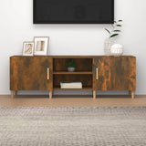 TV Cabinet Smoked Oak 150x30x50 cm Engineered Wood 817501