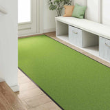 Doormat Other Green and Black 120 x 250 cm Polyamide and PVC 4100729