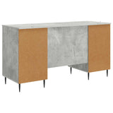 Desk with Door Concrete Grey 142.5 x 50 x 75 cm Engineered Wood 3414606