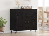 Sideboard Black Oak 69.5 x 34 x 90 cm Engineered Wood 882274