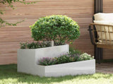 Garden Planter Silver 60 x 60 x 50 cm Stainless Steel 873575