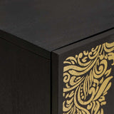 Bathroom Cabinet Set with Drawer 3 pcs Black Solid Mango Wood 3310160