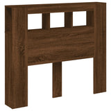 LED Headboard Brown Oak 120x18.5x103.5 cm Engineered Wood 837343