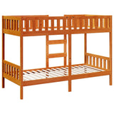 Bunk Bed Wax Brown 90x200 cm Solid Wood Pine 3308603