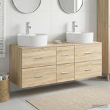 Bathroom Furniture Set 3 pcs Sonoma Oak 49.5 x 44.5 x 65 cm 3405885