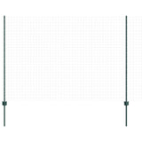 Embedded Fence Post 44 pcs Green 200 cm Powder-Coated Steel 3335927