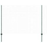 Fence Posts Green 44 pcs Green Metal 3335925
